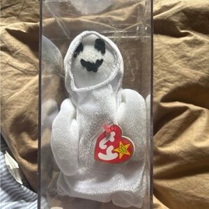Ty Ghost Plush with White and Black Accents